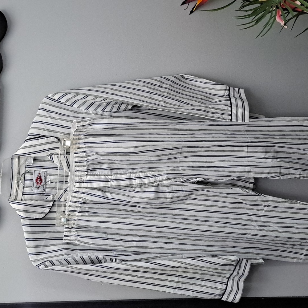 Big Yank 1980s Men’s Striped Pajama Pant Set Size Medium